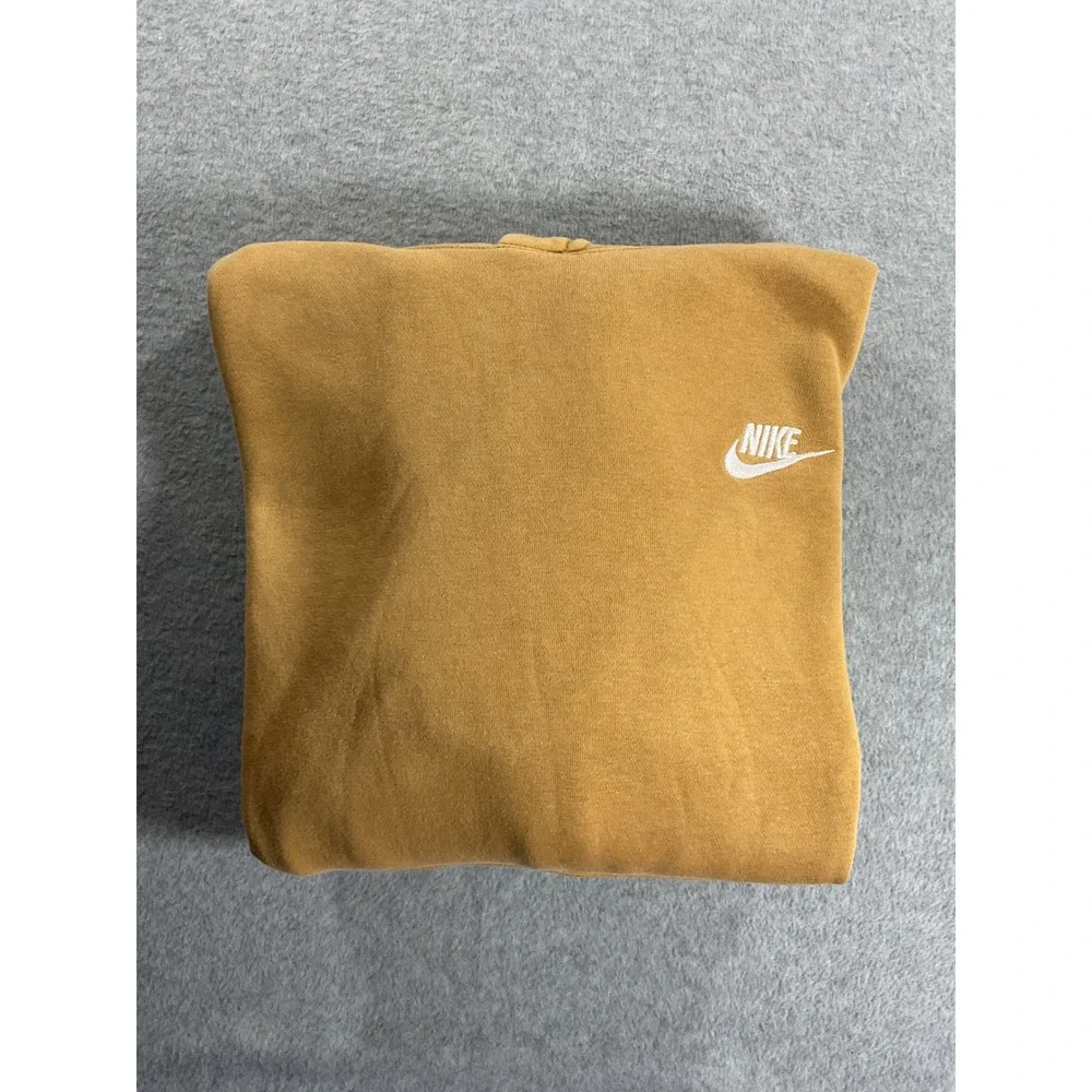 Nike Mens Sportswear Club Fleece Hoodie Wheat Gold Mustard Yellow 2246 M